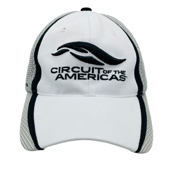Circuit of the Americas Hat Austin TX USA Cap White Black Gray L/XL Stretch Fit - Picture 1 of 8